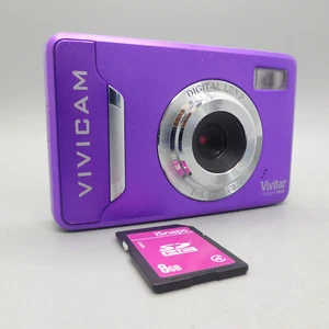 Vivitar Vivicam X035 10.1MP Compact Digital Camera Purple Tested - Picture 1 of 11