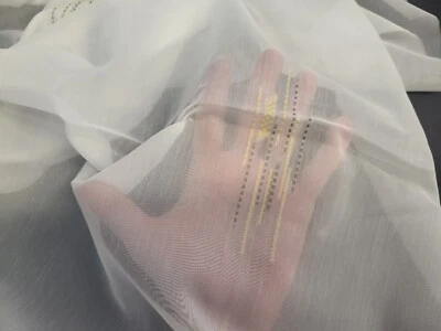 Gardinenstoff REST 158cm x 330cm Stores Gardinen Polyester Komplettstück RG-108 - Bild 1 von 4