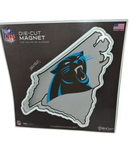 NUEVO Carolina Panthers NFL Logo Equipo Estado Nevera Imán 6"x4" EE. UU. Wincraft - Imagen 1 de 4