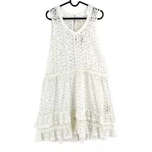 ODD MOLLY Women White Swag Blossom Dress Size 2 / M - Picture 1 of 10