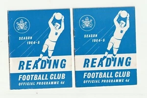 Reading 1964/65 Division 3 Selection of Home League Programmes from menu - Picture 1 of 3