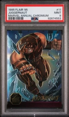 1995 Flair Marvel Annual Chromium #11 Juggernaut PSA 9 MINT - Image 1 of 2
