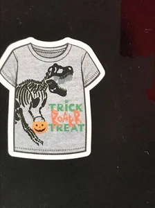 Halloween Dinosaur T-Shirt Size S (6/7) or XS (4/5) Gray - Picture 1 of 3