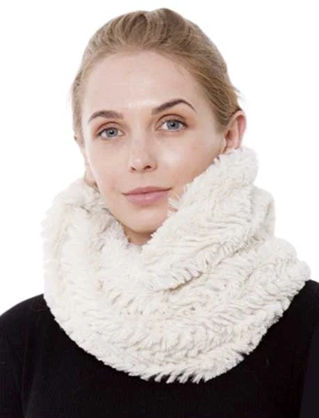 Steve Madden Faux-fur Infinity Scarf One Size Ivory
