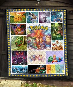 Anime Eevee Evolution Quilt Blanket – Perfect Gift for Anime Fans - Picture 1 of 3