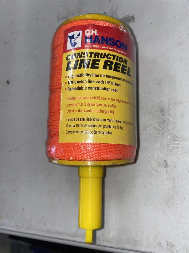 C.H. Hanson 53070 Construction Line Orange Twisted Mason's Line & Reel 540 ft. - Image 1 of 1