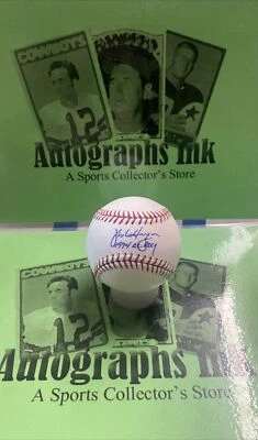 Mike Hargrove Autografiado Rawling Grandes Ligas Béisbol Rangers Indios A12 Foto 1 de 3