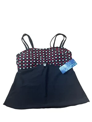 NUEVO AQUA COUTURE Traje de Baño Top Tankini Lunares Para Mujer Talla 8 Negro Rojo Blanco Foto 1 de 4