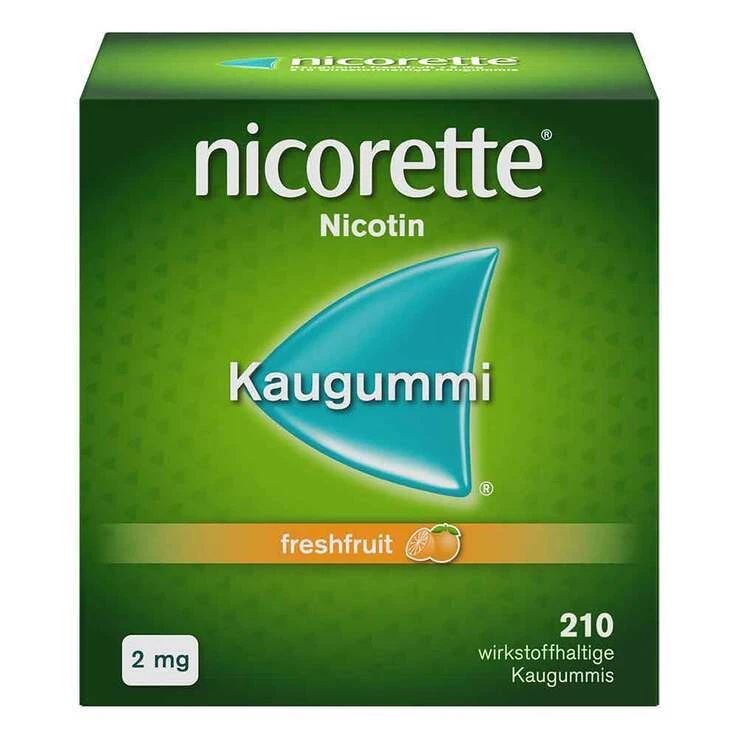nicorette Kaugummi freshfruit, 2 mg Nikotin · 210 St · PZN 17594104 - Bild 1 von 1