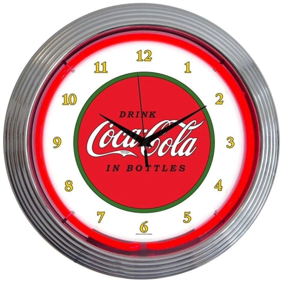 Coca-Cola 1910 Classic Neon Clock 15"x15" - Image 1 of 1