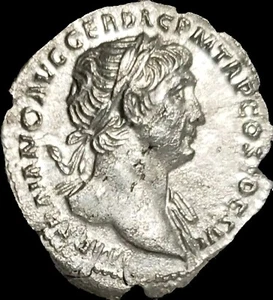 Trajan. AD 98-117. AR Denarius. Rome mint. Struck Autumn October end AD 111.Rare - Picture 1 of 2