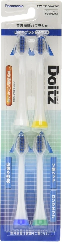 Panasonic Ew09104-w Replacement Brush Toothbrush V Head 4pcs Japan