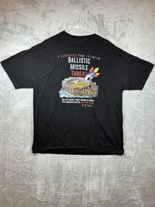 Grafik-Shirt Hawaii I Survived The Ballistic Missile Threat Erwachsene XXL schwarz - Bild 1 von 7