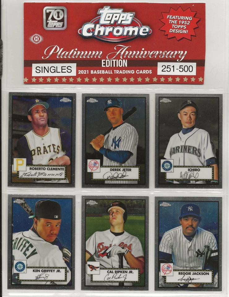 2021 Topps Chrome Platinum Anniversary Singles #251 - 500 Choose to Complete Set - Image 1 of 1