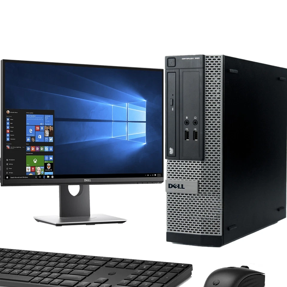 Dell/HP Intel Core i3/i5 Escritorio Torre PC Y TFT Ordenador System Windows 10 - Imagen 1 de 1