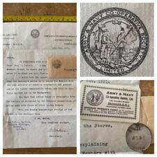 Vintage 1931 Army And Navy Cooperative Society Honorary Members Ticket & Letter