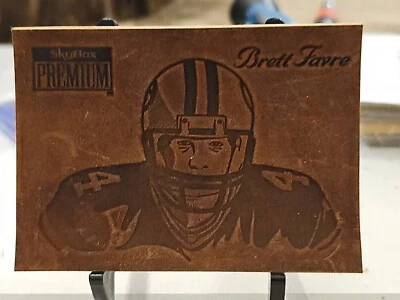 1996 Skybox Premium Brett Favre MVP LEATHER card #5 of 5 - Image 1 of 2