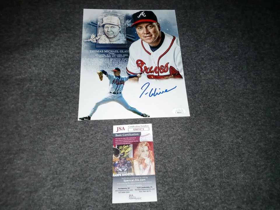 Tom Glavine signed 8x10 Jsa Atlanta Braves - Image 1 of 1