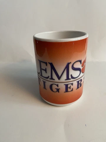 Preowned Clemson Tigers Orange/Purple Coffee Cup/Mug..Made in USA..Check Pics Cover