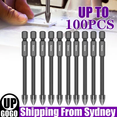 6mm Tile Porcelain Drill Bit Marble Ceramic Glass Brick Shank Hex Spear Head - image 1 of 4