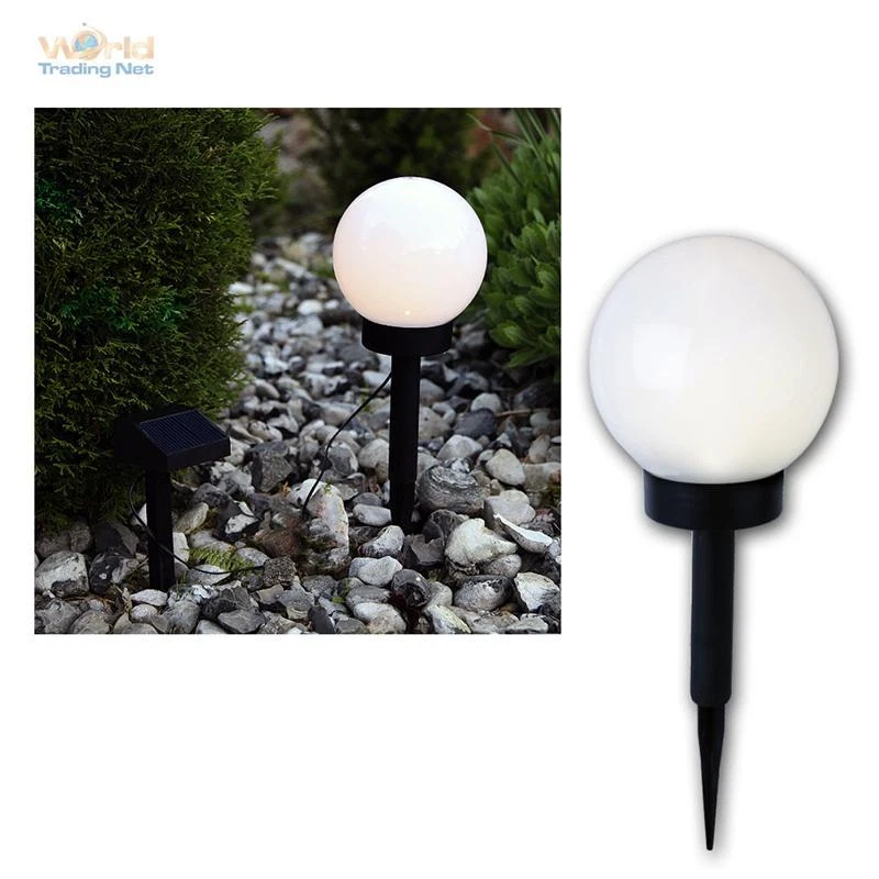Solar LED Kugelleuchte Ø15cm, Garten-Lampe Kugellampe Außen Leuchte Kugel LEDs - Bild 1 von 4