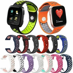 For Fitbit Versa 2/Versa Lite/Versa Replacement Silicone Sport Strap Watch Band - Picture 1 of 30