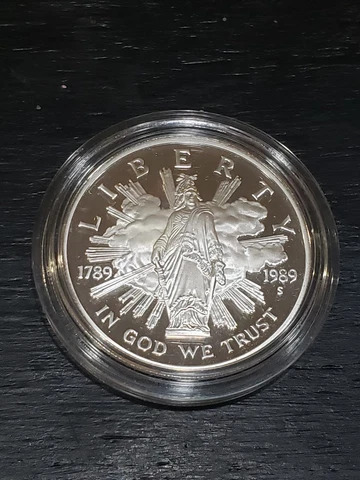 1989-S Congressional Proof Commemorative 90% Silver Dollar Cover