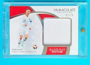 2018-19 Immaculate Portugal Cristiano Ronaldo Game-Day match-worn Patch 31/75 - Picture 1 of 2