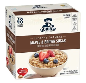 Quaker Instant Oatmeal, Maple & Brown Sugar, Individual Packets, 1.51 Ounce (Pac - Picture 1 of 5
