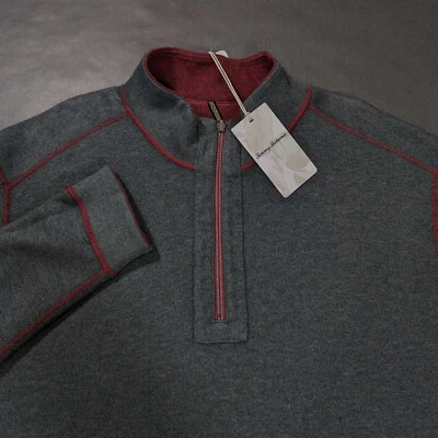Size 3XLT Tommy Bahama Reversible Flipshore Zip Pullover Sweater - Image 1 of 4