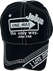 One Way Jesus John 14:6 Baseball Cap Adjustable Embroidered Outdoor