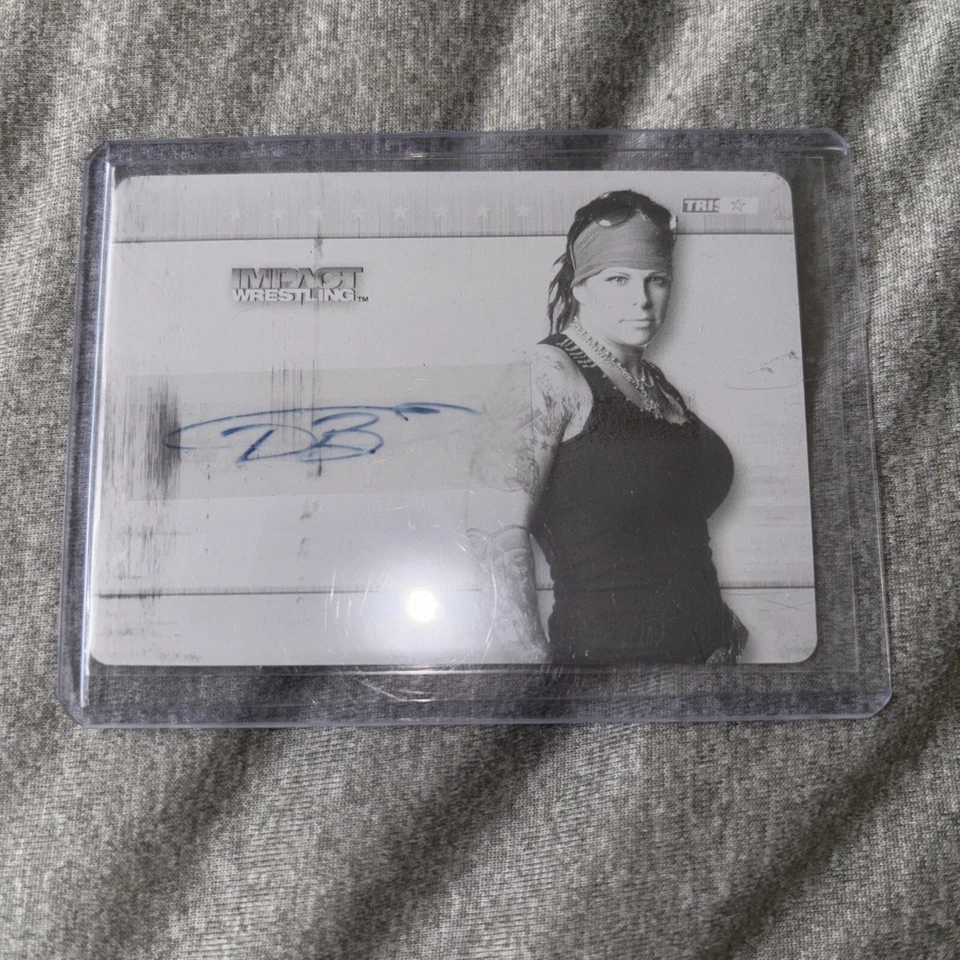 TNA Impact Wrestling GLORY 2013 ODB Autograph Card Black Printing Plate 1/1 - Image 1 of 4