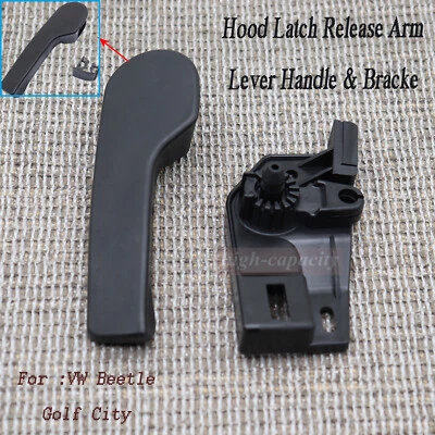 Se adapta a VW Beetle Golf City capó brazo de liberación de pestillo / manija de palanca y kit de soporte Foto 1 de 4