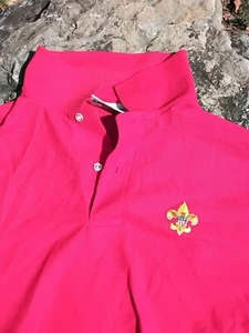 Red Boy Scouts of America Logo Polo Shirt Short Sleeve Sz Youth SM  - Picture 1 of 6