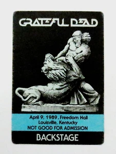 Grateful Dead Backstage Pass Louisville Kentucky KY Freedom Hall 4/9/89 4/9/1989 - Picture 1 of 13