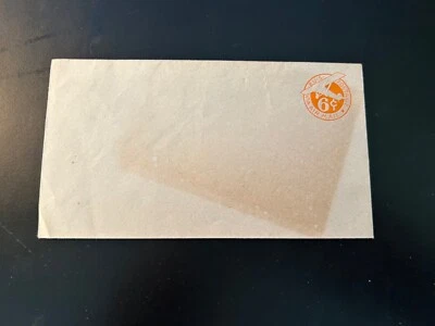 US Stamps SC# UC4 Orange Plane 6c stamped envelope w/watermark MNH 1942 - Image 1 of 4