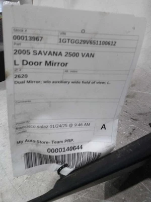 Espejo retrovisor lateral del conductor doble para furgoneta 96-07 Express 1500 382204 Foto 1 de 3