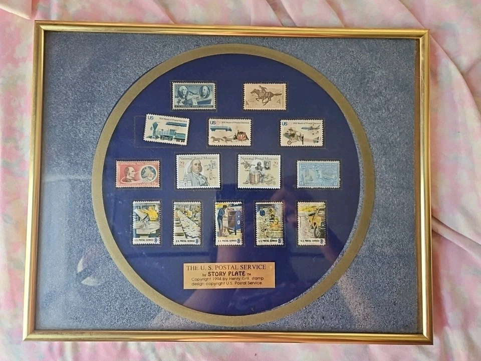 1994 US Postal Service Story Plate Stamp Collection Framed Stamps - Image 1 of 4