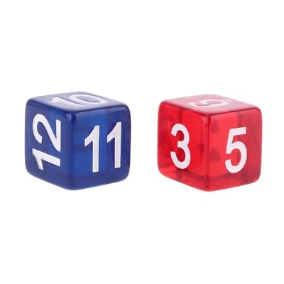 2pcs Six Sided Polyhedral Beads Numbers Square Edged for Club Board Game - Bild 1 von 4