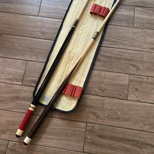 Vintage Pool Cue Sticks Soft Case Billiards 2 Piece & 3 Piece - Picture 1 of 15
