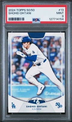 2024 Topps 50/50 Shohei Ohtani #13 Stolen Base #6 PSA 9 MINT - Image 1 of 4