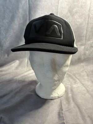 Gorra RVCA VA Logo Blanco y Negro Ajuste Medio Snapback - Gorra Minimalista Streetwear Foto 1 de 4