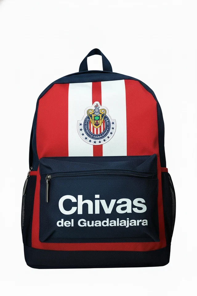 Icon Sports Chivas Backpack Official Licensed Guadalajara Red White Blue Bag - Image 1 of 4