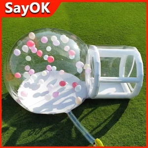 10FT Aufblasbares Seifenblasenhaus Ballons Zelt Blasenzelt Outdoor für Camping Party - Bild 1 von 6