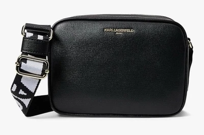 Bolso Bandolera Karl Lagerfeld Maybelle Cámara Combo NEGRO PLATEADO NUEVO CON ETIQUETAS Foto 1 de 4