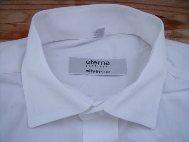 Eterna SILVERLINE EXCELLENT Camicia 39 Bianca Unicolore Molto Buona #C8126 - Immagine 1 di 1