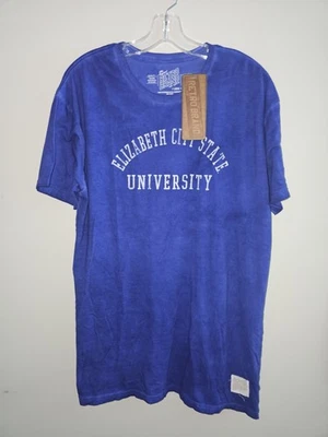Новая футболка Elizabeth City State University ретро большая мужская синяя окрашенная в галстук - Изображение 1 из 4