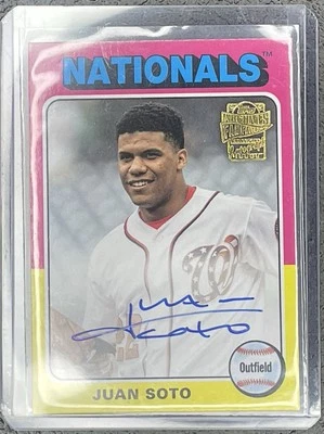 2019 Topps Archives - Fan Favorite Autographs 1975 Design Juan Soto #FFA-JS (AU) - Image 1 of 2