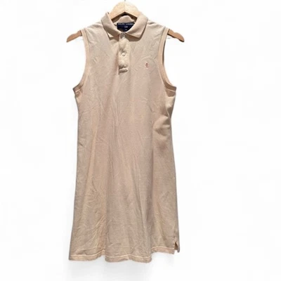 Vestido deportivo polo Ralph Lauren sin mangas amarillo mantequilla 100 % algodón talla mediana Foto 1 de 4