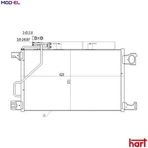 CONDENSER AIR CONDITIONING 619 510 FOR MERCEDES-BENZ C-CLASS/T-Model CLK 1.8L - Picture 1 of 10